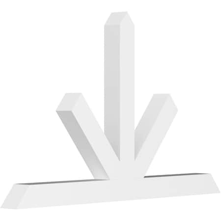 Ekena Millwork Saratoga Architectural Grade PVC Gable Bracket, 84"W x 52 1/2"H x 6"D x 6"F, 15/12 Pitch GBP084X53X0606SAR00